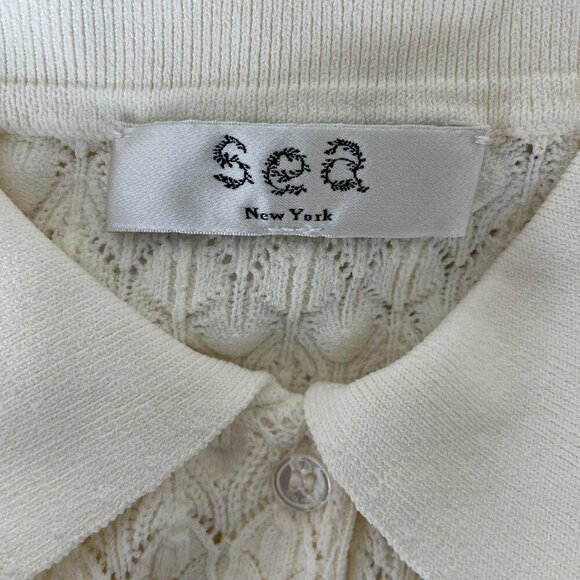 Sea Rue Fine Gauge Knit Polo Shirt | Women’s Size Small - Picture 3 of 3